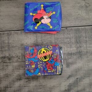 Minnie Mouse & spider man wallets VINTAGE 90S